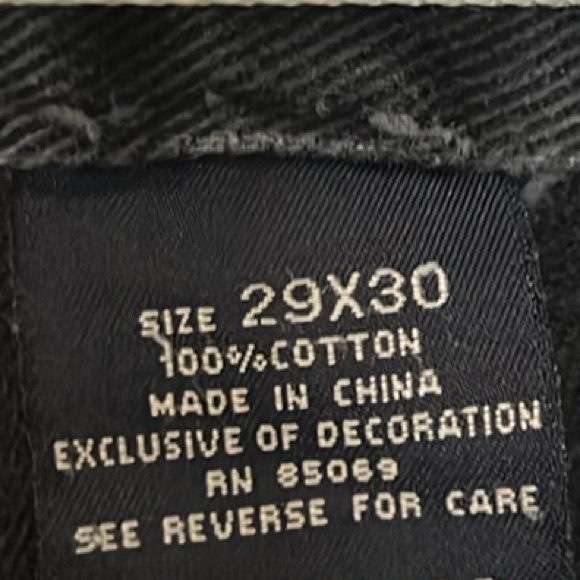 Paco Jean Company, 5-Pocket, Distressed, Ankle Jeans, Charcoal Black, Size 29x30 - Picture 9 of 11